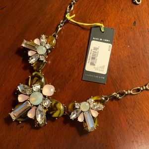 Bauble Bar jeweled statement necklace.